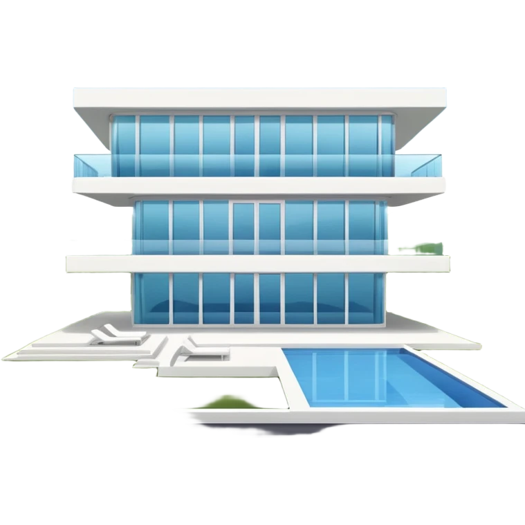 white 3 floor modern luxurious villa emoji