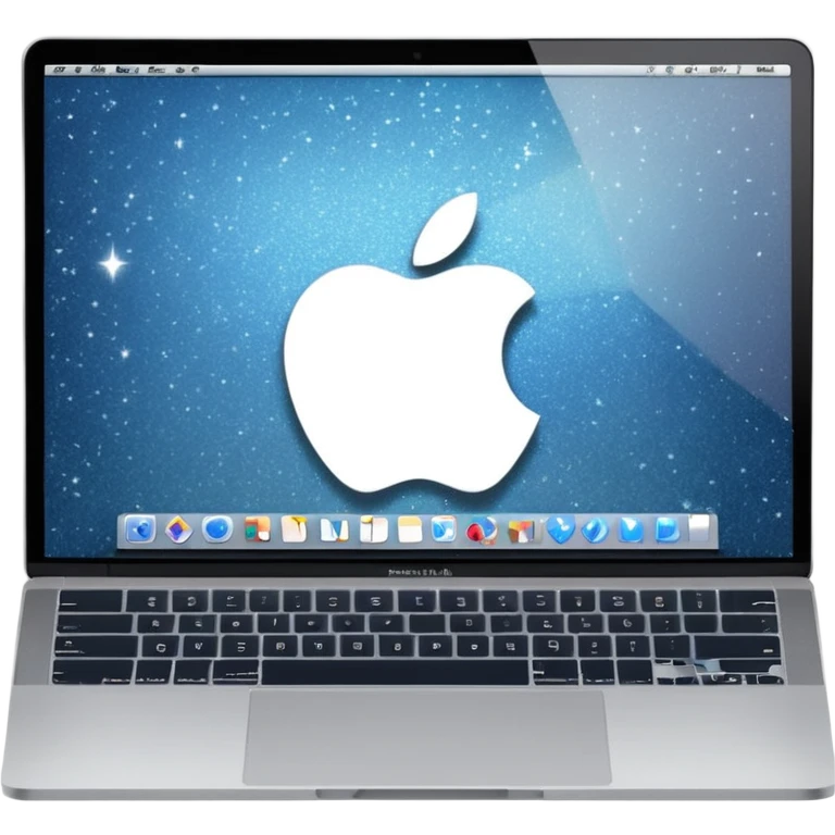 A MacBook screen with Tumblr dashboard open and a glitter cursor, with a slight variation in color. emoji