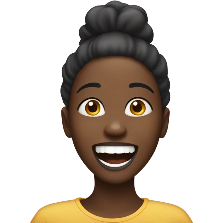 Black girl laughing hysterically  emoji