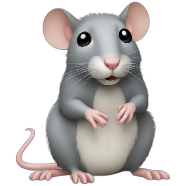 Rat avec des pièces emoji
