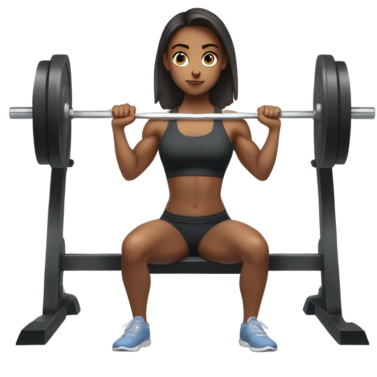 Gym girl benchpress  emoji