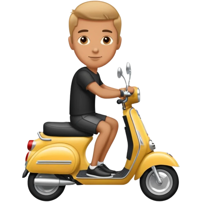 Muchacho en scooter negra emoji