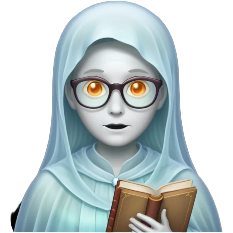 Ghost Librarian we can see through  emoji
