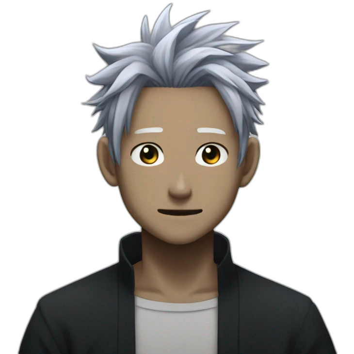 Yuuta avec les cheveux noirs jujutsu kaisen emoji