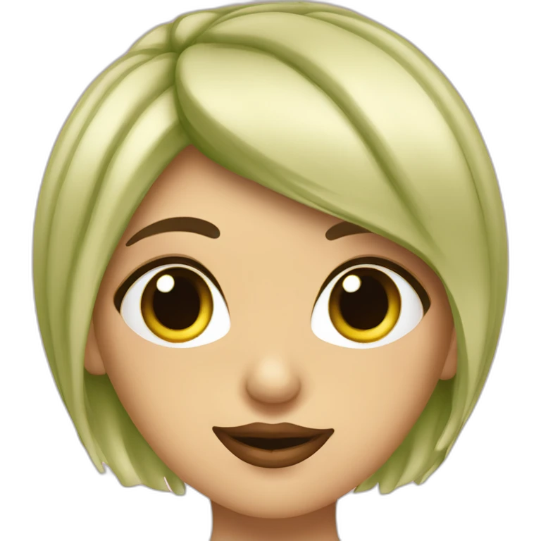 51 años chica rubia con flequillo ojos grandes verdes labios finos melena corta emoji