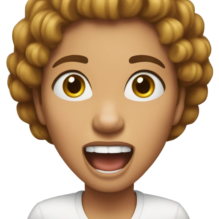 Woman yelling “go baby!” emoji