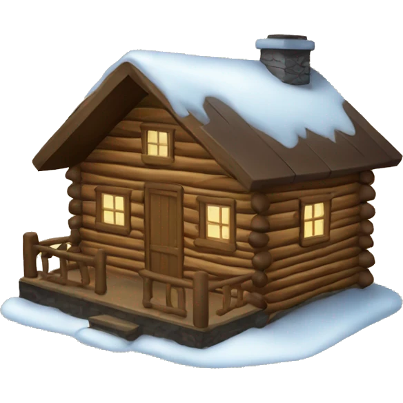 Christmas log cabin emoji