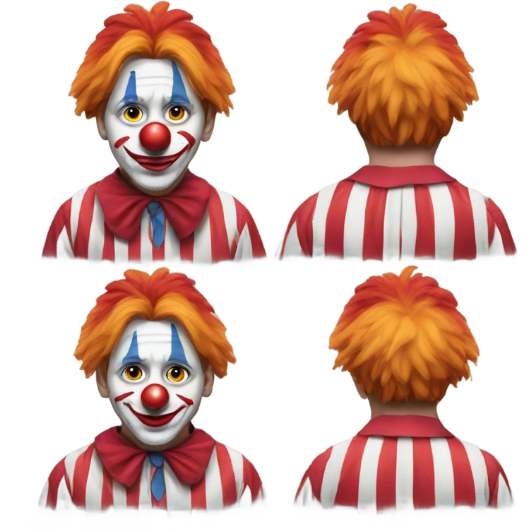 Messi dressed as a clown emoji