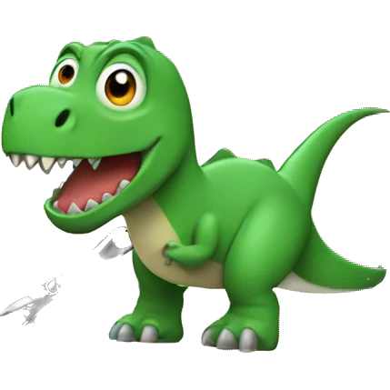 Dinosaur with clipper emoji