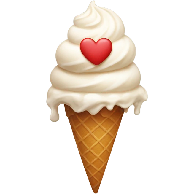 Love with ice cream emoji