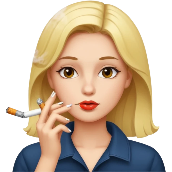 Girl smoking emoji