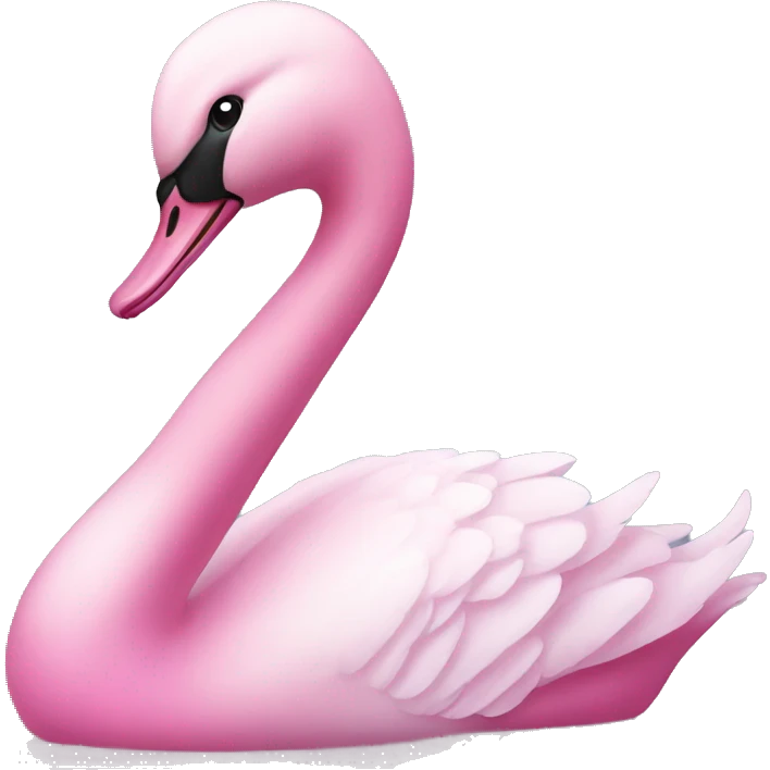 Pink swan emoji