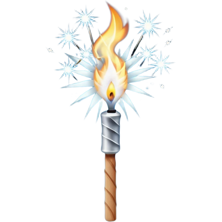 white sparkler on a stick emoji