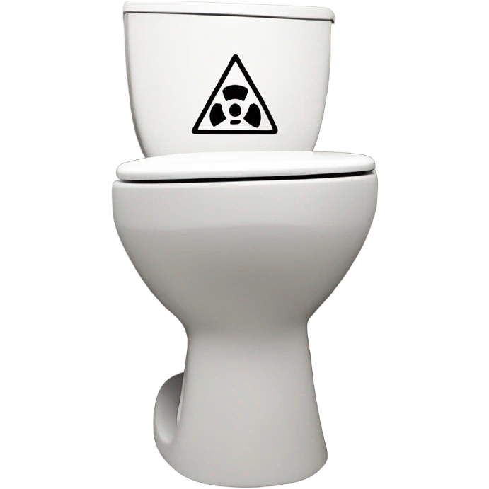 nuclear sign in the toilet emoji