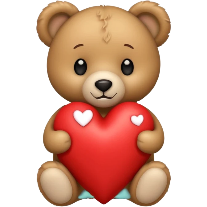 teddy bear with heart emoji