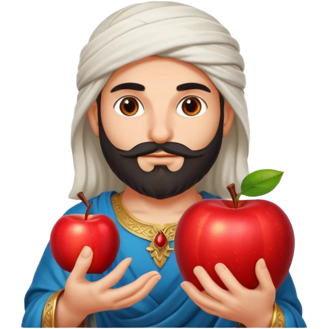 persian god with an apple emoji