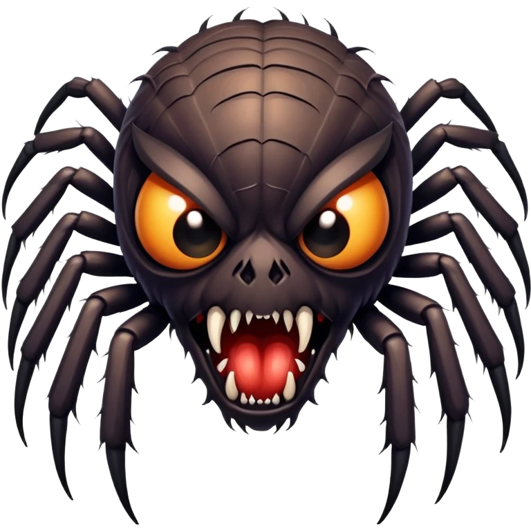 giant spider monster with fangs emoji