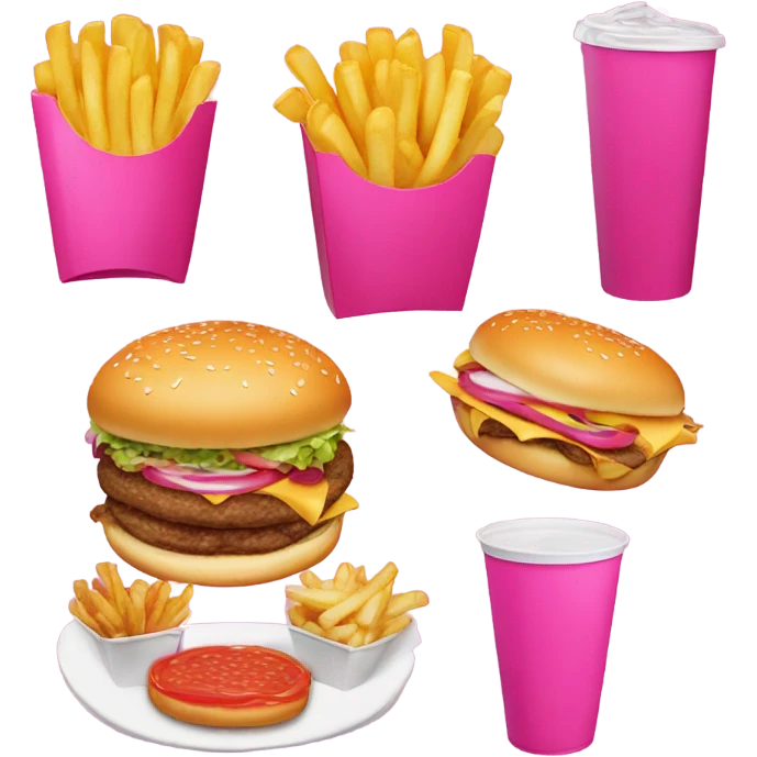 Pink fast food emoji