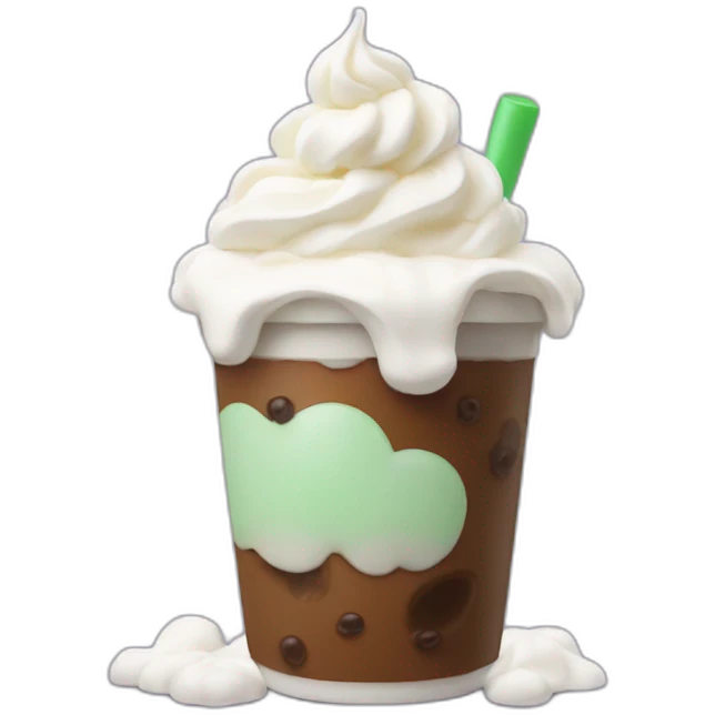 Boba with whipped cream  emoji