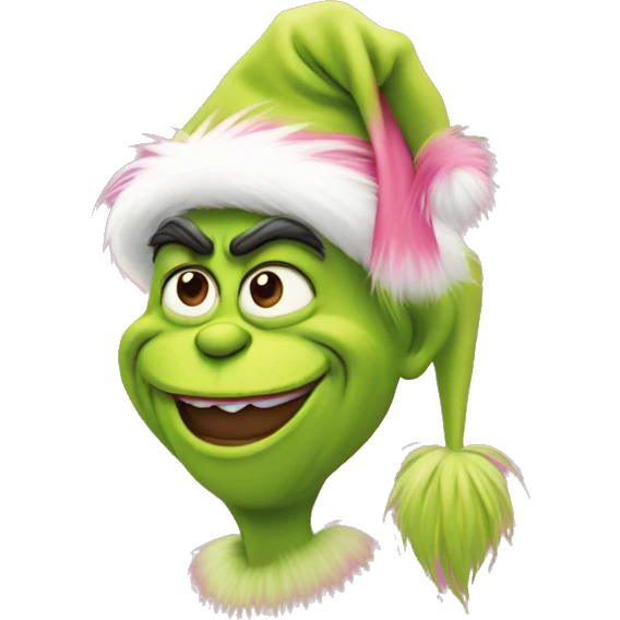 Pink grinch emoji