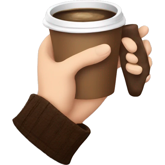 Hand hold coffee emoji