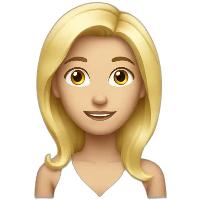 confident blond emoji