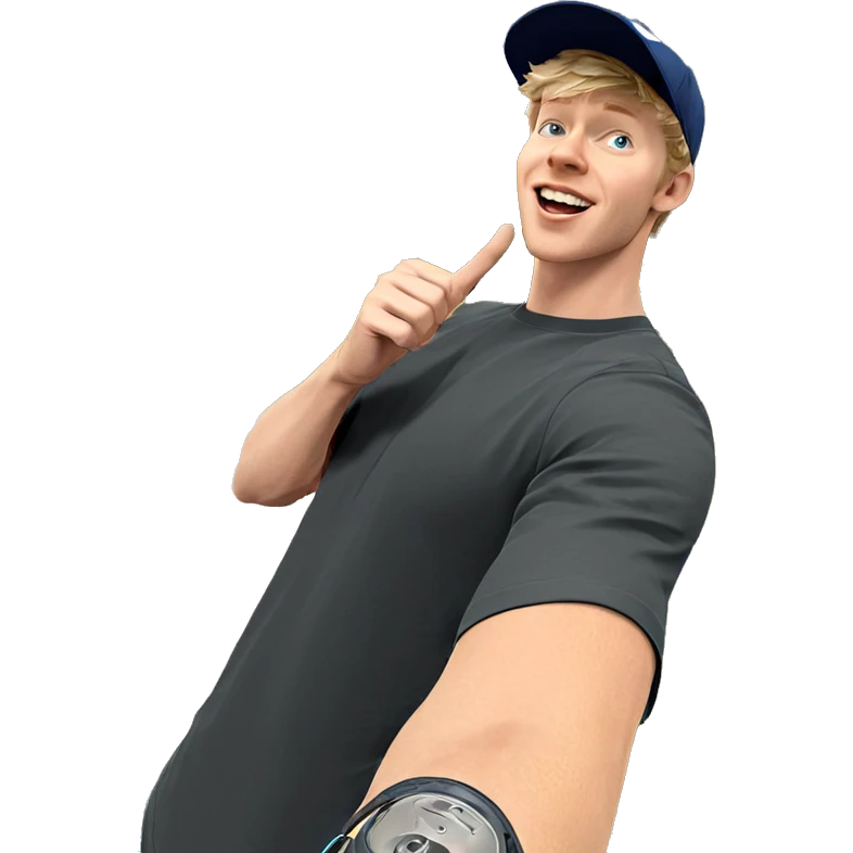 blonde boy enjoying outdoors emoji