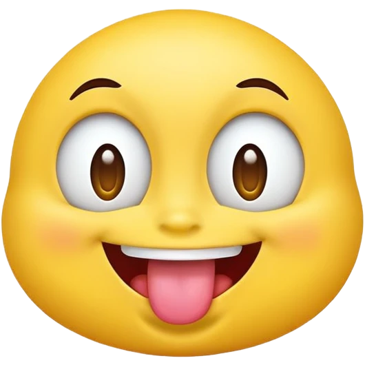 Yellow face sticking its tongue to the side emoji