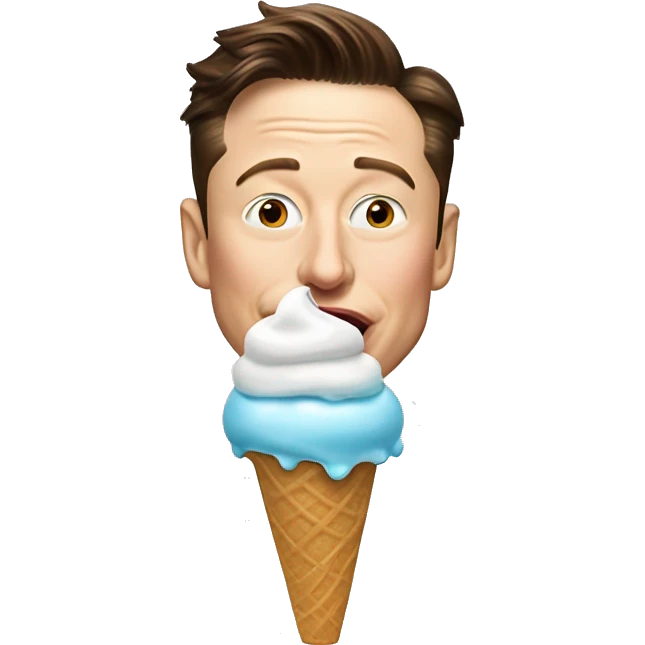 elon musk licking ice-cream emoji