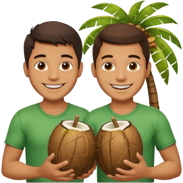 2 men having sex with coconuts  emoji