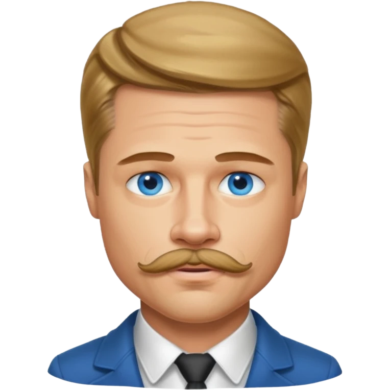 brad pitt with stache emoji