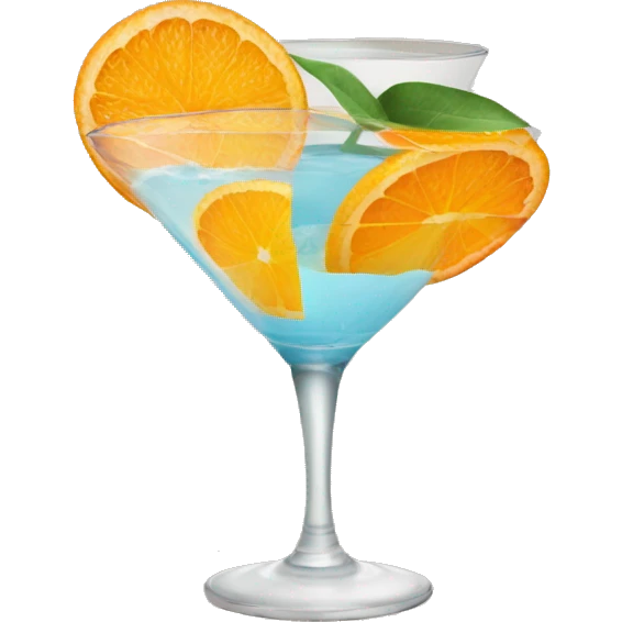 cocktai with orange slice emoji