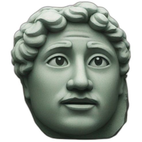 Italian statuein a rock emoji