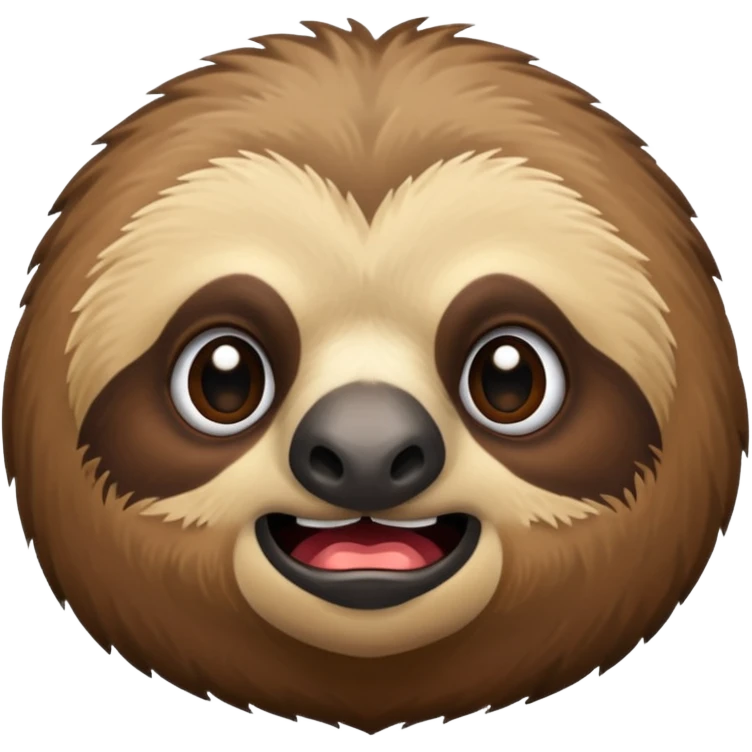 Perezoso con cara de enojado hazle como una x en el lado izquierdo de la cara  emoji