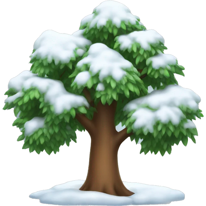 snowy tree emoji