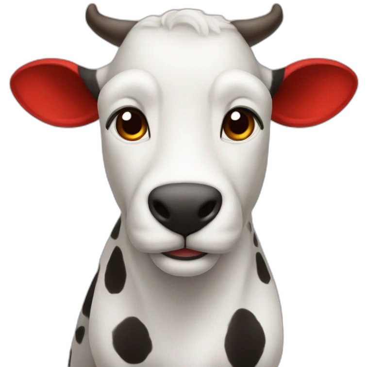 Dálmata con moño rojo emoji