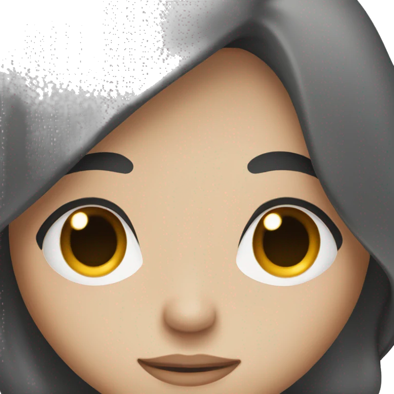 girl with long black hair and brown eyes sleeping emoji