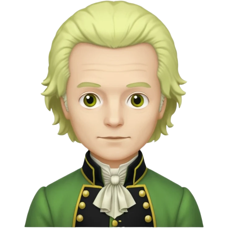 Maximilien Robespierre in a green and yellow gown emoji