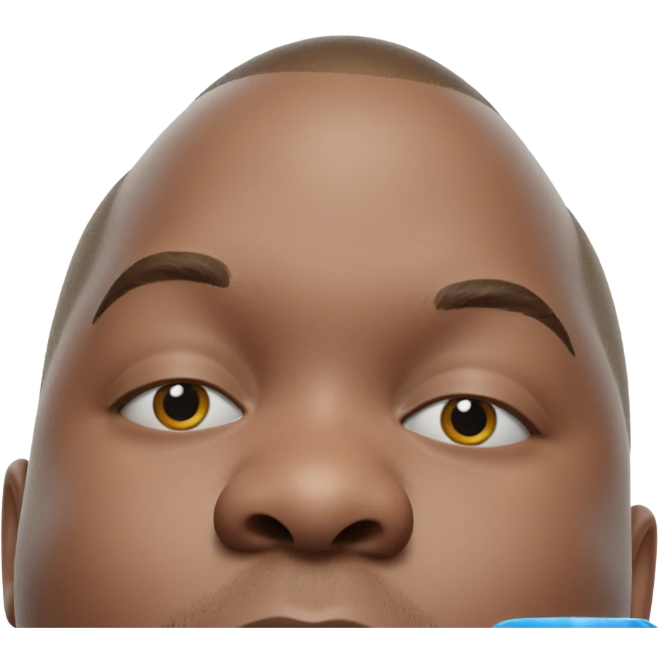 bald boy on white background emoji