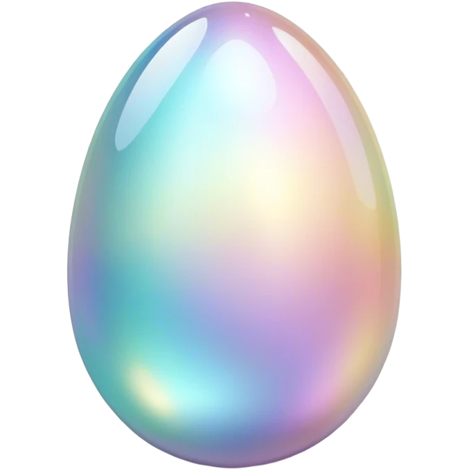 Sparkly glossy glittery Pastel iridescent glass crystal egg emoji