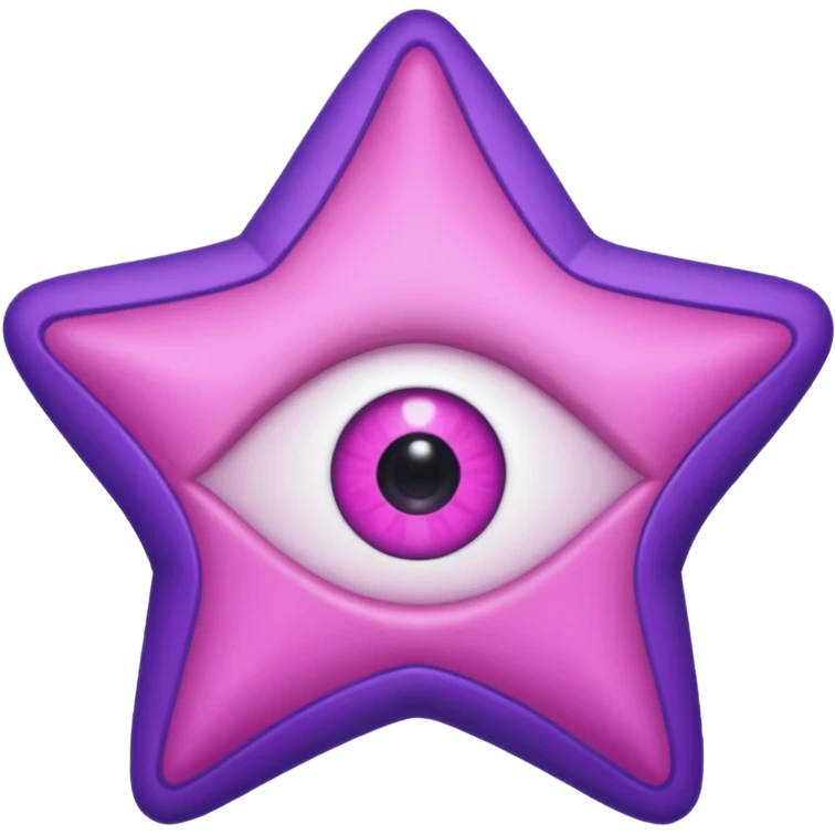 starro pink and purple with one round eye emoji