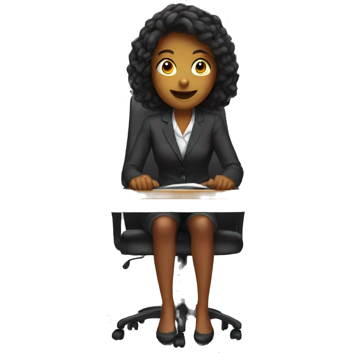 Woman under desk emoji