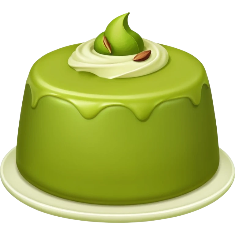 Normal green pudding emoji WITHOUT PLATE OR CONTAINER. emoji