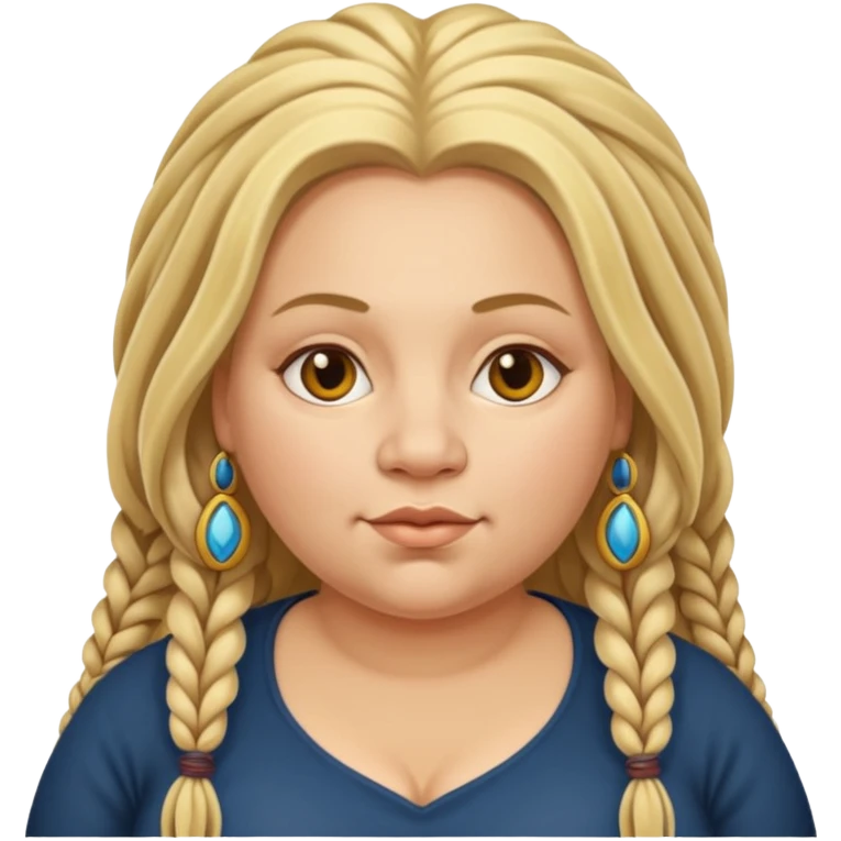very fat beautiful rich blonde dreadlocked woman emoji