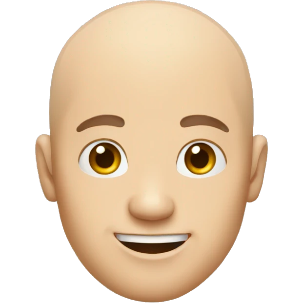 Bald guy looking and pointing to the right emoji