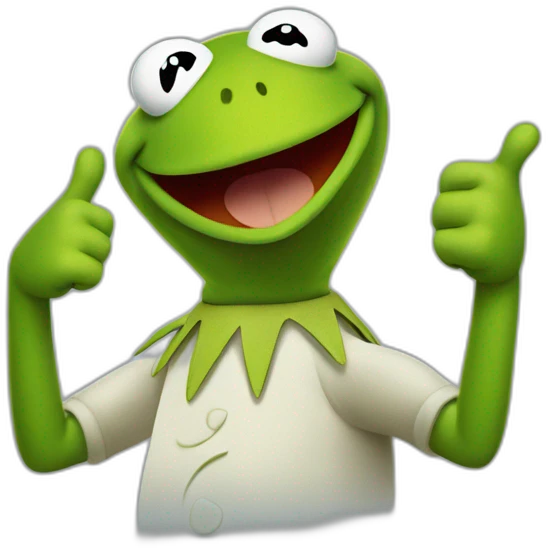 kermit the frog thumbs up emoji