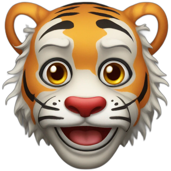 tiger clown emoji