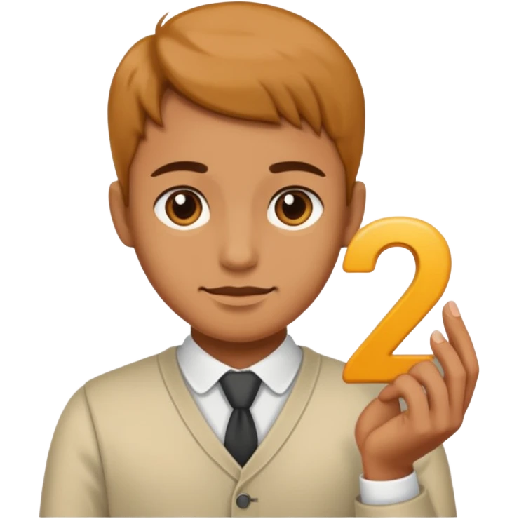 Head with 2 hands holding the numbers 6 and 7 emoji