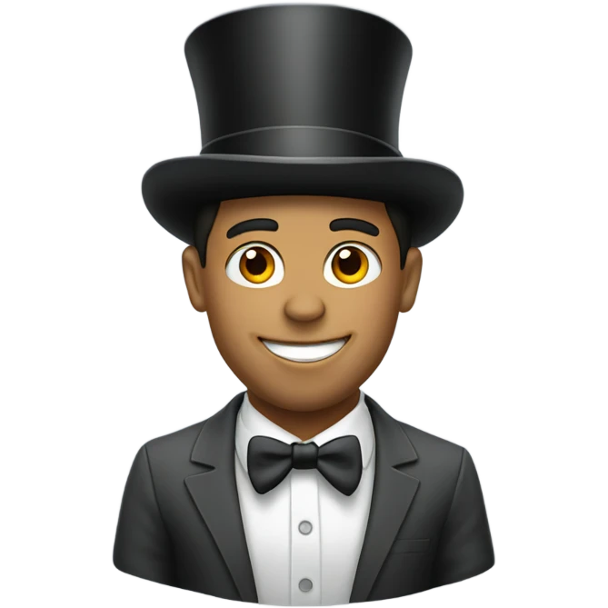 Ronaldo with a top hat  emoji