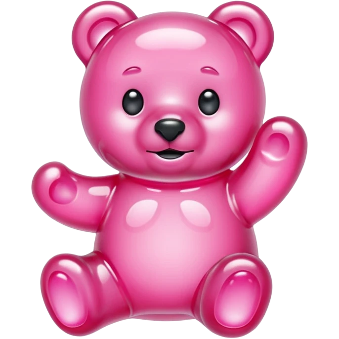 Pink Gummybear made out of crystals emoji